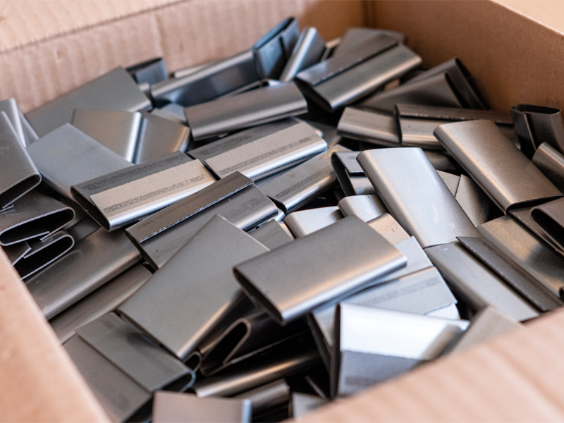 Sigilli / fibbie metalliche per reggetta Packma